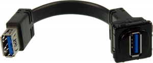 Black USB CLIP COMPAT PIGTAIL