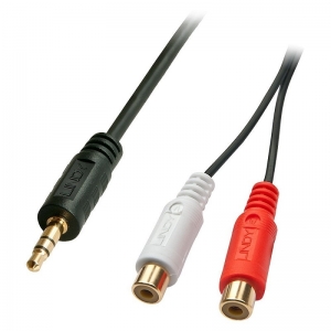 3.5mm M to 2 x RCA F 0.25Mtr
