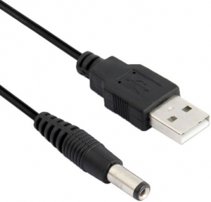 0.6M USB A Male to 2.1 DC Plug